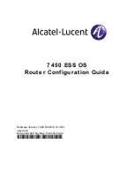 Preview for 1 page of Alcatel-Lucent 7450 ESS Series Configuration Manual