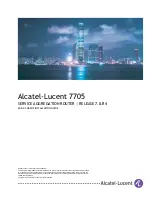 Preview for 1 page of Alcatel-Lucent 7705 SAR-A Installation Manual