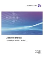Alcatel-Lucent Data Multiplexer Explore 1665 Installation Manual preview