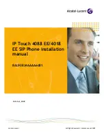 Предварительный просмотр 1 страницы Alcatel-Lucent IP Touch 4018 EE Installation Manual