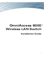 Alcatel-Lucent OmniAccess 6000 Installation Manual preview