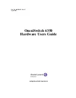 Предварительный просмотр 1 страницы Alcatel-Lucent OmniSwitch 6350 Hardware User'S Manual