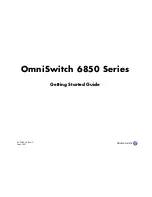 Alcatel-Lucent OmniSwitch OS6850-U24X Getting Started Manual preview