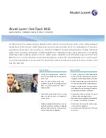 Alcatel-Lucent OmniTouch 8460 Specifications preview