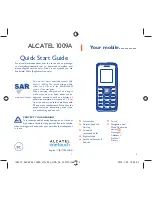 Предварительный просмотр 1 страницы Alcatel 1009A Quick Start Manual