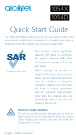 Preview for 1 page of Alcatel 1054D Quick Start Manual