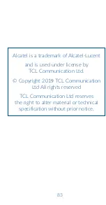 Preview for 85 page of Alcatel 2019G Manual