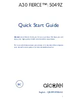 Alcatel 5049Z Quick Start Manual предпросмотр