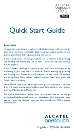 Alcatel 7044A Quick Start Manual предпросмотр