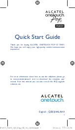 Alcatel 7045Y Quick Start Manual preview