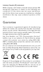 Предварительный просмотр 12 страницы Alcatel BH60 User Manual