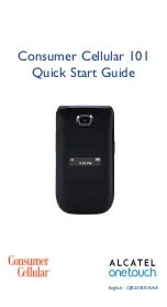 Предварительный просмотр 1 страницы Alcatel Consumer Cellular 101 Quick Start Manual