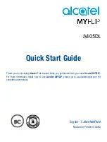 Preview for 1 page of Alcatel Myflip A405DL Quick Start Manual