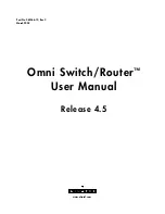 Preview for 1 page of Alcatel Omni Switch/Router User Manual