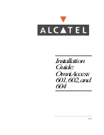 Alcatel OmniAccess 602 Installation Manual preview