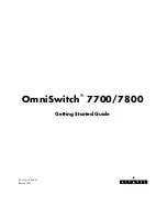 Alcatel OmniSwitch 7000 Getting Started Manual предпросмотр