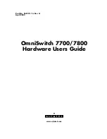 Alcatel OmniSwitch 7700 Hardware User'S Manual предпросмотр