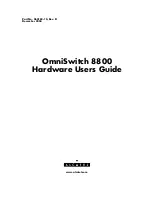 Preview for 1 page of Alcatel OmniSwitch 8800 Hardware User'S Manual