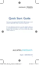 Alcatel ONE TOUCH 7025 Quick Start Manual preview