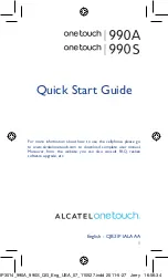 Preview for 1 page of Alcatel One Touch 990A Quick Start Manual