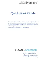 Alcatel One Touch Premiere Quick Start Manual preview