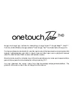 Alcatel one touch Tab 7HD User Manual предпросмотр