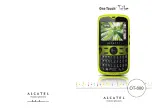 Alcatel One Touch Tribe OT-800 Manual preview