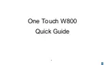 Preview for 1 page of Alcatel One Touch W800 Quick Manual