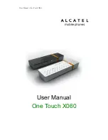 Alcatel ONE TOUCH X060 User Manual preview