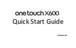 Alcatel ONE TOUCH X600 Quick Start Manual предпросмотр