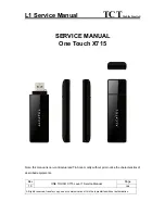 Alcatel One Touch X715 Service Manual preview