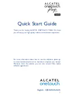 Предварительный просмотр 1 страницы Alcatel ONETOUCH 7040A Quick Start Manual