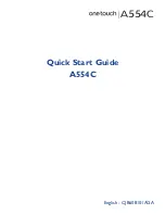 Alcatel OneTouch A554C Quick Start Manual preview