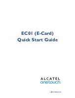 Alcatel OneTouch E-Card Quick Start Manual preview