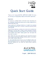 Alcatel ONETOUCH IDOL 3 6045K Quick Start Manual preview