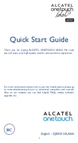 Alcatel ONETOUCH idol A 6032 Quick Start Manual preview