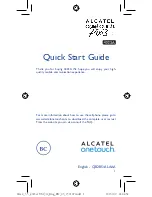 Preview for 1 page of Alcatel Onetouch Pixi3 Quick Start Manual