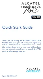 Alcatel PIXI 3 9023X Quick Start Manual preview