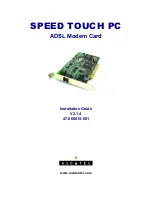 Alcatel Speed Touch PC Installation Manual предпросмотр