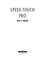 Предварительный просмотр 1 страницы Alcatel SPEED TOUCH PRO User Manual