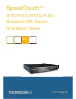 Alcatel SpeedTouch 610 Orientation Manual preview