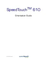 Preview for 3 page of Alcatel SpeedTouch 610 Orientation Manual