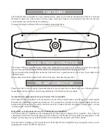 Preview for 2 page of ALCHEMIST Product 8 Power Instruction Manual