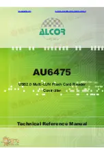 Preview for 1 page of Alcor Micro AU6475 Technical Reference Manual