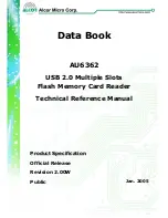 Alcor AU6362 Data Book preview