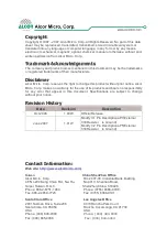 Preview for 3 page of Alcor AU6981 Series Technical Reference Manual