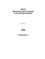 Предварительный просмотр 1 страницы Alcor AU9320 Technical Reference Manual