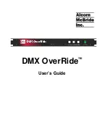 Предварительный просмотр 1 страницы Alcorn Mcbride DMX OverRide User Manual