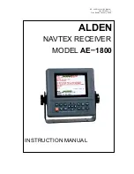 Предварительный просмотр 1 страницы ALDEN AE-1800 Instruction Manual