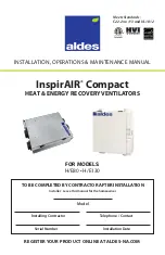 Предварительный просмотр 1 страницы aldes H/E130 Installation, Operation & Maintenance Manual